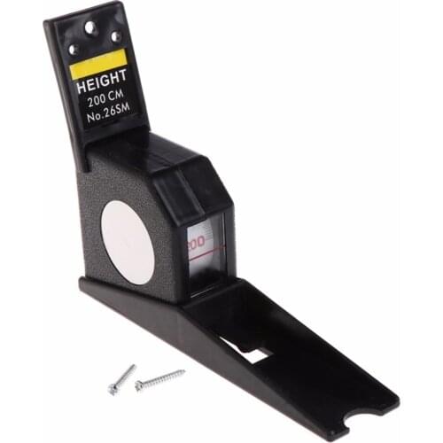 200cm Stadiometer Black Wall Mounted Height Meter Growth Ruler CM Metric Tape Measures