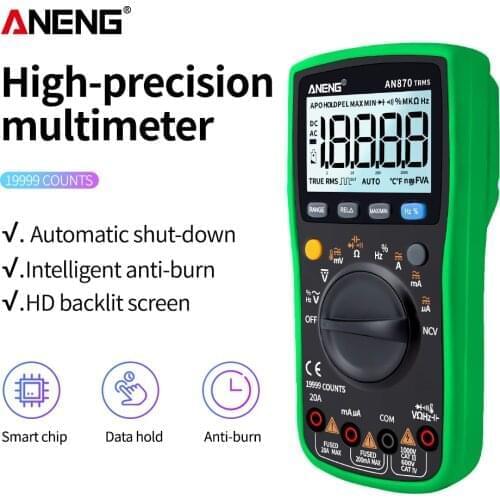 ANENG AN870 Digital Multimeter 19999 Counts True Rms Multimeter Transistor Tester Voltimetro Profesional Capacitance Meter