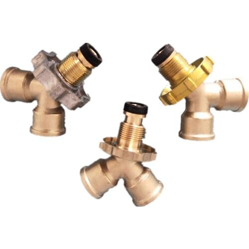 For Liquefied gas tanks, gas cylinders, three ports, one out two, sharing one bottle of gas All copper three-way valve