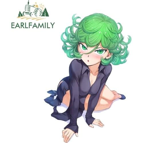 EARLFAMILY 13cm x 8.8cm for Tatsumaki One Punch Man Car Stickers Personality Scratch-Proof Decal Graffiti Car Door Protector