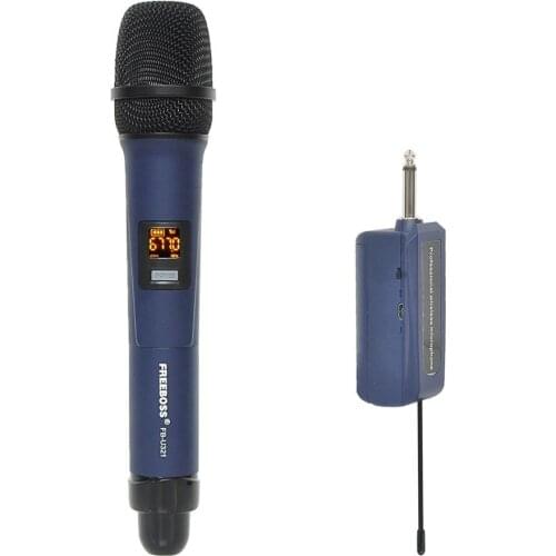 FB-U321 1 Way Multi Adjustable Frequency Metal Handheld Transmitter Camera Microphone Party Karaoke Wireless Microphone