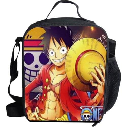 Customized lunch bag Kids cartoon anime One Piece Print insulated lunch bag children’s personalized meal bag