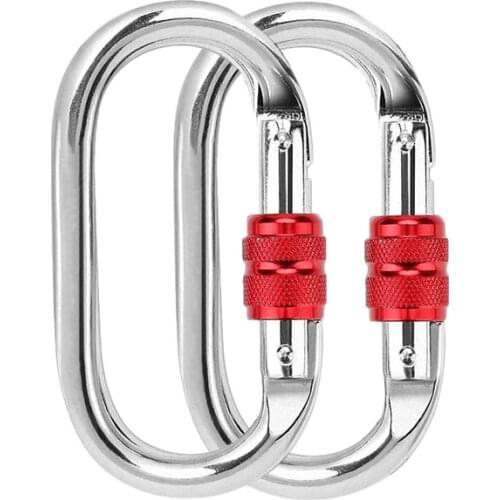 25KN Alloy Steel Climbing Carabiner Yoga Hammock Safety Buckle Lock Survival Tool Hook Outdoor Camping Rock Climbing Equipment