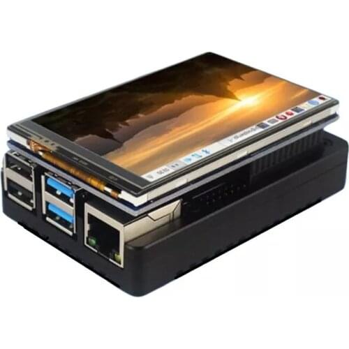 Raspberry Pi 4 Model B Aluminum Alloy Case Enclosure Shell 3.5 inch USB HDMI Display Touch Screen for Raspberry Pi 4