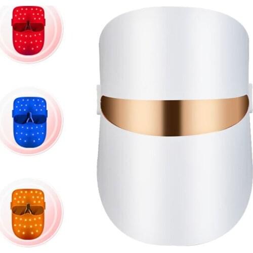 3 Colors LED Light Therapy Face Mask Anti-aging Anti Wrinkle Beatuy Tools Facial SPA Instrument Beauty Device Skin Tighten Firm