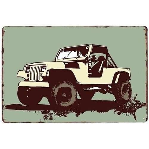 Retro Car Metal Tin Sign Garage Poster Vintage Plaque Pub Decorative Cafe Wall Decoration Home Decor 20x30cm