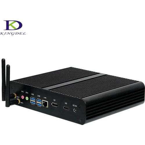 SKYLAKE Intel i7 6500U 6600U Fanless Mini PC Box PC HTPC with DP+HDMI SD Card Reader 4*USB3.0 Wifi 300M Max 16G RAM Win 10,Linux