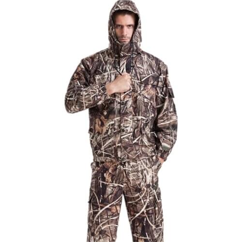 MULTICAM Uniform Reed Bionic Camouflage Tactical Suit Slim Fat Sniper Suit Hunting Waterproof Clothing L-4XL BF122