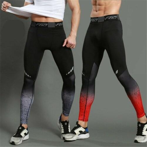 Men GYM Compression Fitness Pants Running PRO Sports Long Trousers Leggings