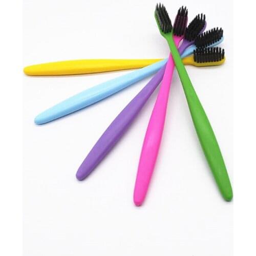 Candy Colored Toothbrush Soft Adult Eco Friendly Toothbrush Toothbrush Oral Care Tongue Cleaner Teeth Cleaning Hygiene Dental