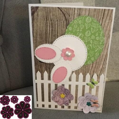 New 5pcs flower Metal Cutting Dies Stencils For DIY Scrapbooking Decorative Embossing Handcraft Die Cutting Template