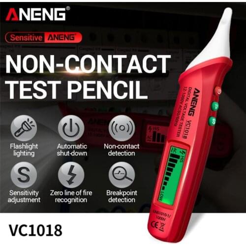 New MultiDigital Test Pencil AC 12V-1000V Tester Electrical Screwdriver LCD Display Voltage Detector Test Pen Electrician Tools