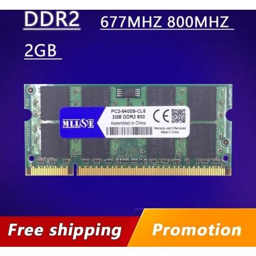 MLLSE Ram DDR2 2gb 667 800 667mhz 800mhz PC2-5300 PC2-6400 DDR 2 2g sodimm so-dimm sdram Memory Ram Memoria For Laptop Notebook