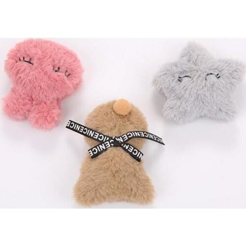 Plush Pet Dog Toys Squeaky Plush Dog Toy Artificial Fur Star Rabbit Dog Chew Toy Dog Teething Toy