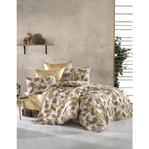 Duvet Cover World Ranforce Double Personality Duvet cover set Feather Yellow