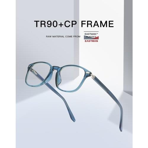 Popular Style Unisex TR Optical Frame Match All Face Shape Glasses With Anti Blue Light Blocking