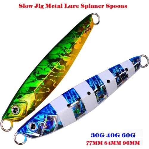 1Pcs Laser Metal Cast Jigging Spoon Bait 30/40/60g Slow Casting Jigg Isca Lead Fish Bass Carp Saltwater Fishing Lure 2020 Tackle