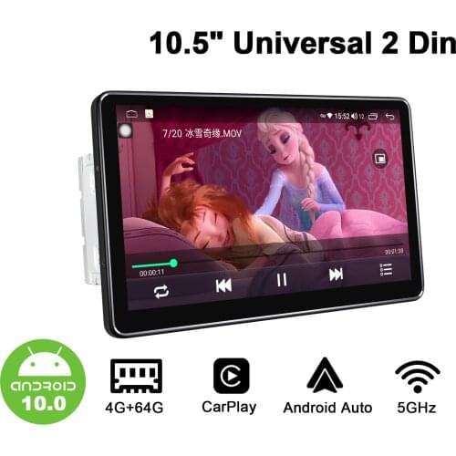 JOYING 10.5''Autoradio 2 Din Android 10 Car Radio Stereo Universal Head Unit GPS Multimedia Tape Recorder Carplay Android Auto
