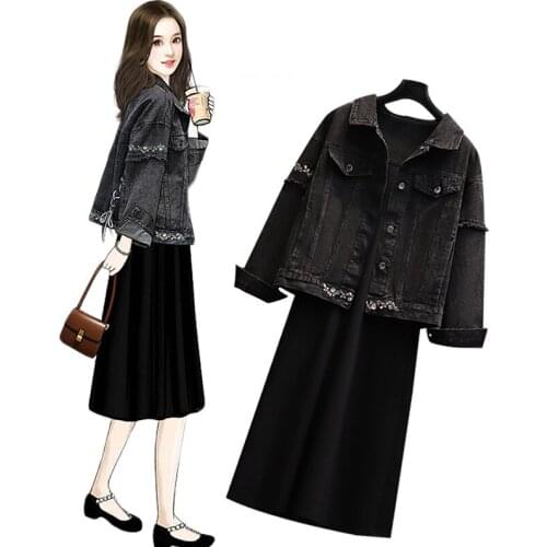 Plus Size Female Jeans Jacket Spring 2021 Womens Denim Jeans Overcoat Embroidery Loose Outwear Vintage Streetwear Cowboy Coat