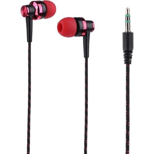 Stylish Braided Line Stereo Music In-ear Headset Earphone without Mic Headphone Headset Wired earphone for phone Accessories