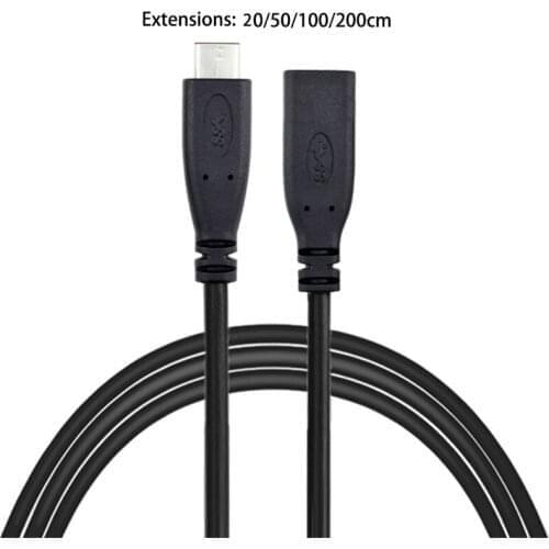 Type C USB 3.1 Male to USB-C Female Extension Data Cable