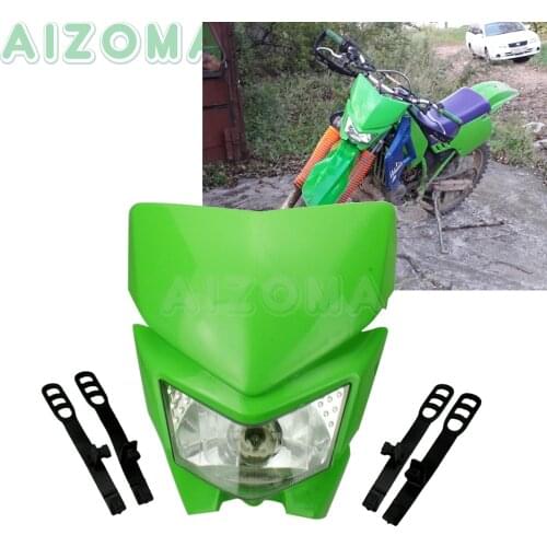 Universal Dual Sport Headlight 12v 35w Enduro Motocross Head Lights Fairing For Yamaha Suuzki Kawasaki KLX KDX KLR KX KMX 85 125