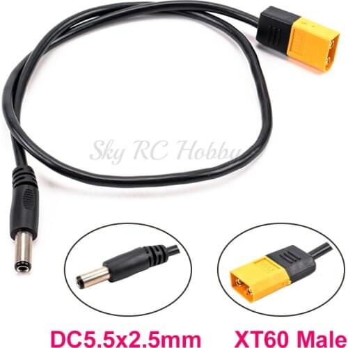 XT60 Male Bullet Connector To Male DC DC5525 Power Cable 5.5x2.5mm Adaptor For TS100 Electronic Soldering Iron