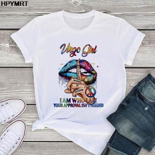 I am who i am your approval isn't needed Print Summer Harajuku shut up Lips T Shirt Aesthetics TShirt Short Sleeve Women Top tee