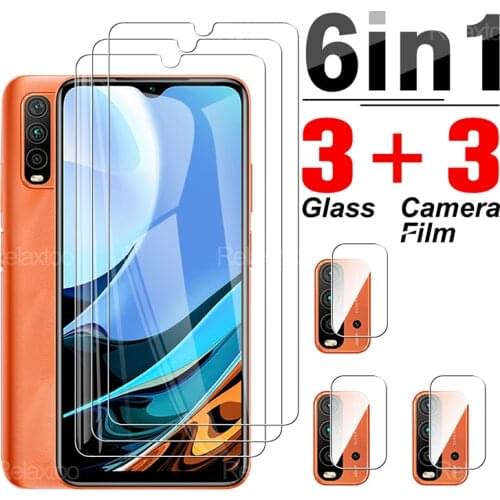 6 In 1 Full Cover Tempered Glass Protector For Xiaomi Redmi 9T Camera Lens Protective Glass For Redme Remi Readmi Redmi9T 6.53"