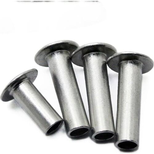 10pcs M6 stainless steel rivet large flat head semi-tubular rivets household decorative bolts 20mm-30mm length