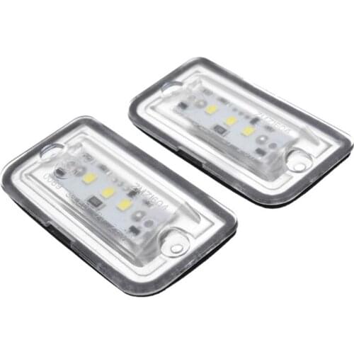 For Mercedes SL R230 License Plate Lights Replacement Exterior White ABS