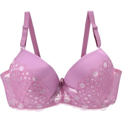Womens Lace Underwire Push Up Bra Sexy Underwear Bras Plus Size 85-100 CDE Women Bralette Lingerie Intimates
