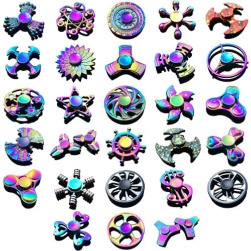 1Pcs New Colorful Fidget Spinner Toy Using R188 Boutique Bearing 6cm Zinc Alloy Hand Spinner stress reliever Toys For Adults