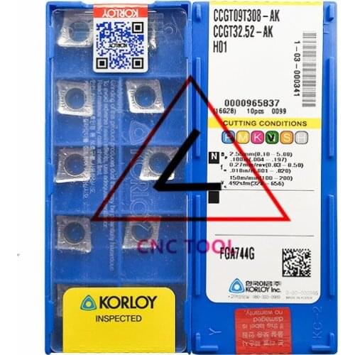 CCGT09T308-AK H01 10pcs Original Korea KORLOY Cutting Tool
