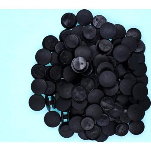 100/500/1000 pcs Pure Black plastic buttons size 1.3 cm for shoe charms kids DIY accessories buckles black made in China