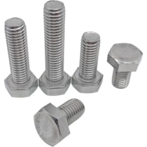 100PCS DIN933 M2 M2.5*6/8/10/12 External Hex Hexagon Head Screws with Full Thread hex bolt