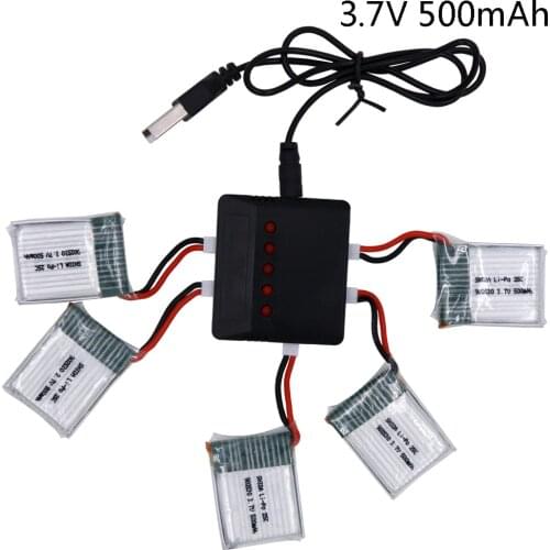 3.7V 500mAh 1S 25C 902540 Battery and USB charger set For Wltoys V931 F949 XK K123 6Ch RC Helicopter Spare Parts