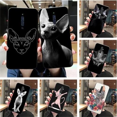 HUAGETOP Sphynx Cat Soft Phone Case Cover For Oppo A5 A9 2020 Reno2 z Renoace 3pro Realme5Pro