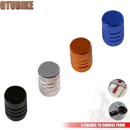 Cycling Tire Valve Caps, Knurled Multi-Color Anodized Machined Aluminum Alloy Bicycle Bike Tire Valve Caps Dust Covers