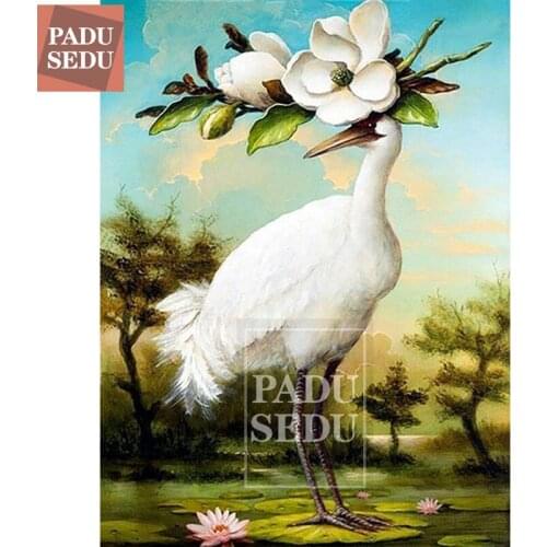 Crystal Round Diamond Painting Diy Flower And Bird Daimond Mosaic Embroidery Full Set Cross Stitch Kit Birds Flowers Home Decor