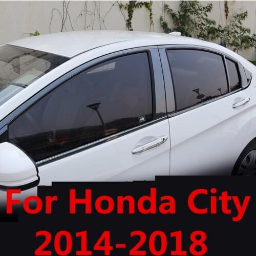 For Honda City 2014-2018 High quality stainless steel Car window trim strip Exterior decoration Auto Accessories