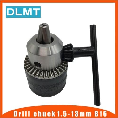 Mini Electric Drill Chuck 1.5-13mm Mount B16Taper Lathe Chuck With Key Rotary tool Accessories For Woodworking