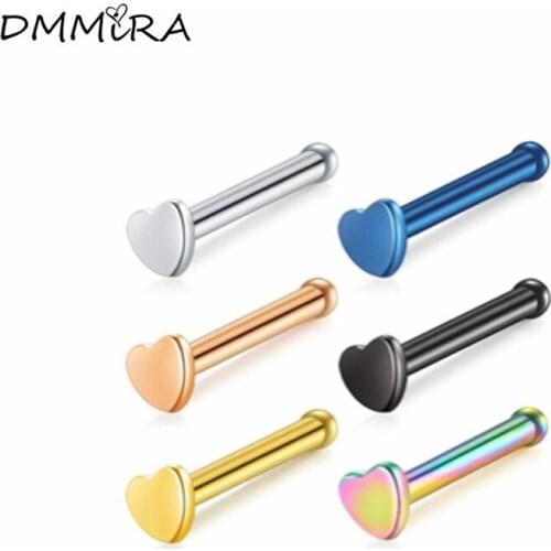 Fahion Men Women Color Gold Black Stainless Steel Small Ball Small Hearts Stud Earrings Ear Piercing Jewelry