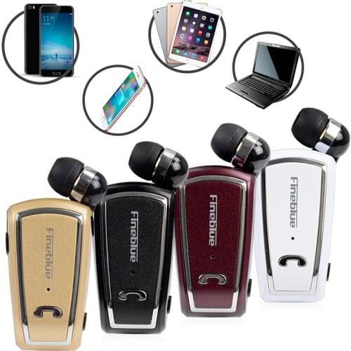N1HC Fineblue F-V3 Wireless Bluetooth-compatible 4.0 Stereo Retractable Clip-on