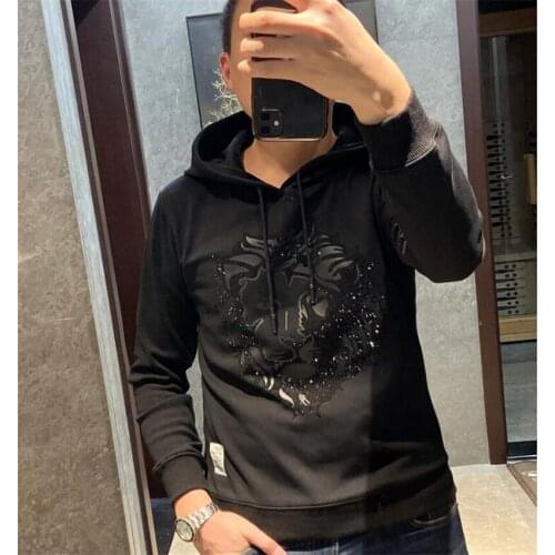 New luxury mens slim sportswear embroidery complements European and American luxury fashion brands