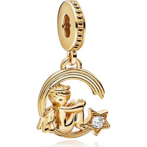 Lonely angle Guard the stars pendant charms diy bangle accessories fit original pandora bracelet bead jewelry making for women