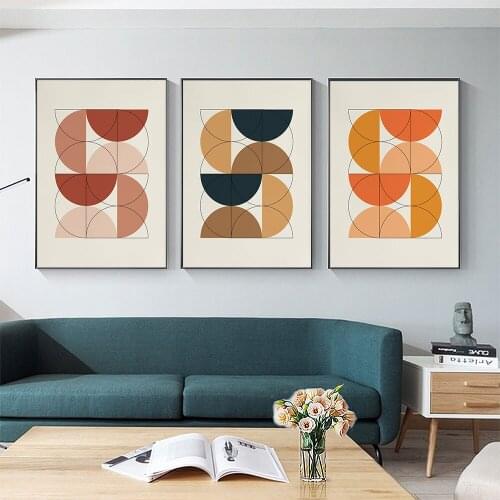 Aabstrct Poster Mid Century Circles Canvas Painting Minimalist Art Print Modern Wall Picture For Living Room Nordic Home Decor