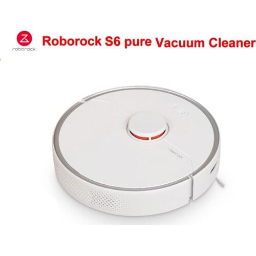 Roborock S6 Pure Vacuum Cleaner Automatic Smart Cleaner Wet Mopping Carpet Dust Sweeping Robot Robotic Wireless APP Control Home
