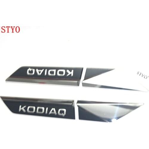 STYO Car Side Wing Fender Door Emblem Badge Sticker Trim For KODIAQ 2017 2018