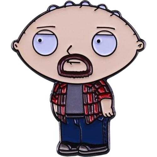 Stewie Griffin Hard Enamel Pins Cute Boys Brooches Women Men Lapel Badges Backpack Collar Fashion Jewelry Gifts For Kids Friend